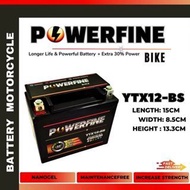 POWERFINE BATTERY GEL YTX12-BS YTX12 YAMAHA XJ600N XT600 HONDA VERSYS 650 BLADE 250