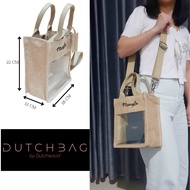 Burlap Sling bag/Burlap Sling bag/Jute bag - See through bag