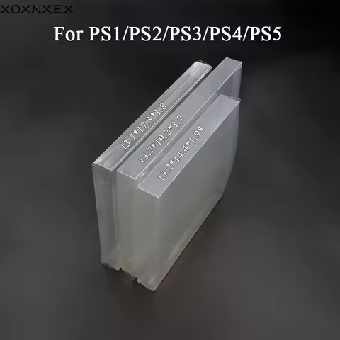 Clear Transparent Game Cartridge Box Case CIB Games Plastic PET Protector For PS5 PS4 PS3 PS2 PS1