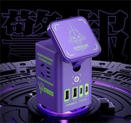 🌟Eva01聯名檯面充電器🌟（現貨）🌟（全新）（包SF智能櫃/順豐站/順豐上門）（送無線磁吸圈）品勝XEVA聯名65W支架三合一無線磁吸充電頭PD多USB口超快充插線板筆記本，適用任何手機型號，蘋果,