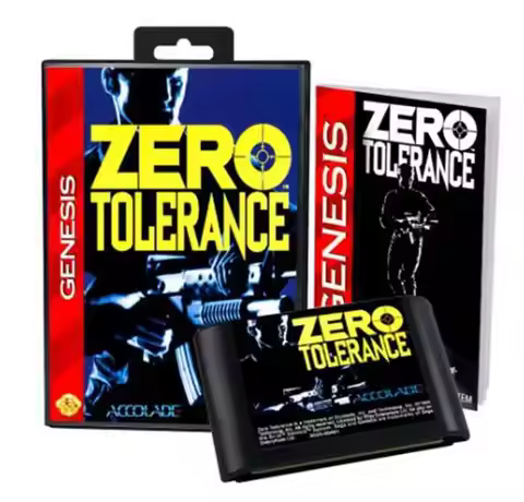 Zero Tolerance with Box and Manual for 16 Bit Sega MD Game Cartridge Megadrive Genesis System