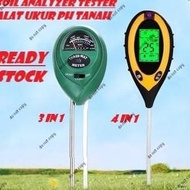 Digital Soil Analyzer Tester Meter Alat Ukur pH Tanah 3 &amp; 4 in 1