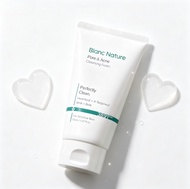 Blanc Nature Pore & Acne Cleansing Foam 150ml โฟมล้างหน้าใบหัวใจผสาน AHA BHA ทำความสะอาดล้ำลึกขจัดคว