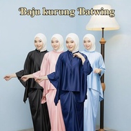 BAJU KURUNG MULBERRY SILK BATWING KAIN PARIO