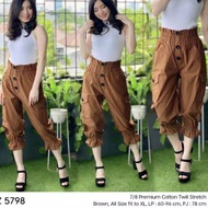 Women's cargo JOGGER Pants 7/8 // Women's stretch cargo pant Pants –PBG.16Ap22l