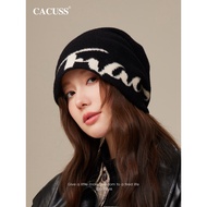 B. b. CACUSS Thickened Hat Women Autumn Winter Pullover Hat Warm Pile Hat Ear Protection Knitted Hat