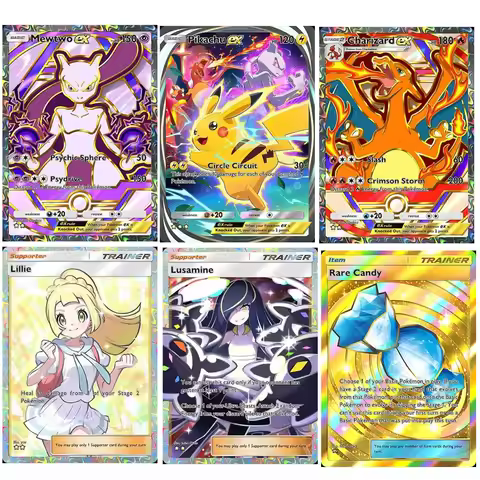 DIY Pokemon TCG Pocket Card A4b Deluxe Pack ex Lillie Mewtwo Charizard Palkia Lugia Arceus Mew ex Su