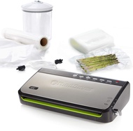 Foodsaver เซ็ตเครื่องซีลสูญญากาศ ถนอมอาหาร Food Vacuum Sealer Machine with Integrated Roll Storage, 