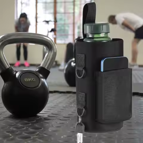 Magnetic Gym Water Bottle Bag Non Slip Magnetic Gym Sling Bag Portable Magnetic Water Bottle Carrier