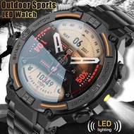 Outdoor Military Rugged Smartwatch Men GPS Sports Fitness Waterproof Watch Bluetooth Call with LED L