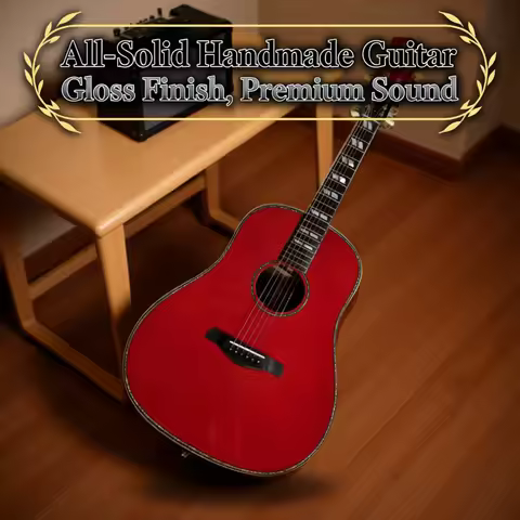 Guild Jumbo 6-String Acoustic Electric Guitar Natural Color for Adults Full Size Beginner And Interm