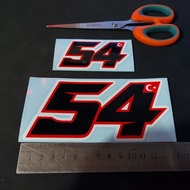 Cutting Sticker 54 Toprak Razgatl₭oğlu wsbk racer Sticker Motor Stiker Motor Sticker Helmet