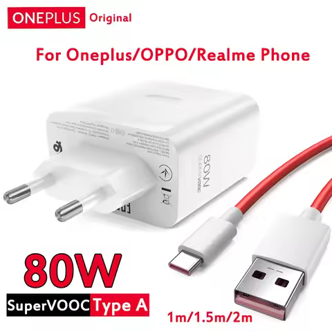 Original Oneplus 80W Charger Cargador SuperVooC Type C Fast Charge Adapter OnePlus 13s Nord 5 3 CE5 