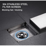 304 Stainless Steel Metal Gun Floor Trap Shower Drainer Floor Drain Trap Tile Insert Square Drain