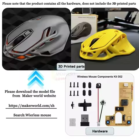 For Bambu Lab Mouse Kit Hardware Bambu Lab Wireless Mouse 002 Diy Model for Bambulab Mouse Component