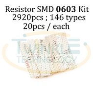 Resistor SMD 146 TYPES 1 ohm- 1M ohm SMD Kits Assortment Kit 0402 0603 0805 1206 2010 5% Mixed value