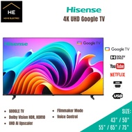 HISENSE 43 / 50 / 55 / 65 / 75 INCH 4K UHD GOOGLE TV N SERIES SMART TV VOICE CONTROL (NEW)