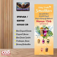 KING FRUITS SMOOTHIES BANNER 60X160 CM CAN REQUEST DESIGN
