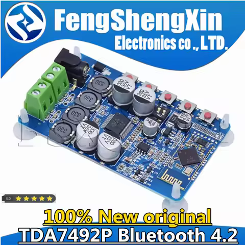 TDA7492P Bluetooth 4.2 CSR8635 Bluetooth Receiver Amplifier Audio Board 2x25W for 4/6/8/16 Ohm Speak