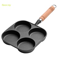 LF# 4-Hole Egg Frying Pans Wooden Handle Non Stick Egg Burgers Ham Pan Frying Po [flavor.my]