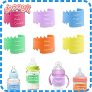 SHOOGEL Baby Bottle Labels, Silicone Daycare Name Labels, Durable Anti-Slip Reusable Waterproof Milk