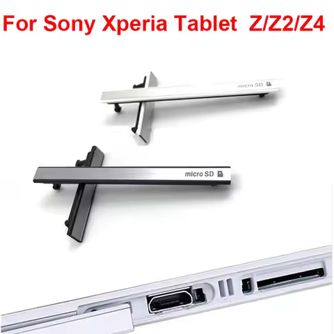 100% New housing-USB Charging Port Dust Plug+ & Sim cards Jack Port Slot cover for Sony Xperia Z2 Ta