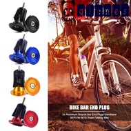 GLENES 1Pair Handlebar Caps MTB Bicycle Grips Plugs Handle Bar Plug Road Bike Covers Bike Parts Durable Outdoor Aluminum Alloy Bar End Cap/Multicolor