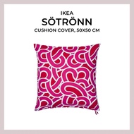 SOTRONN cushion cover, bright pink/red, 50x50 cm cotton