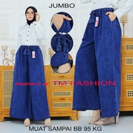 CELANA KULOT JEANS WANITA JUMBO BB 90 KG TERBARU 