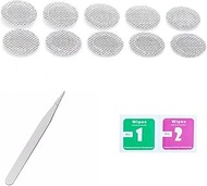 CCeCCe 10 Pack Earbuds Mesh Filter Replacement Keep Clean Self Adhesive Metal Fine Net Cover Screen 