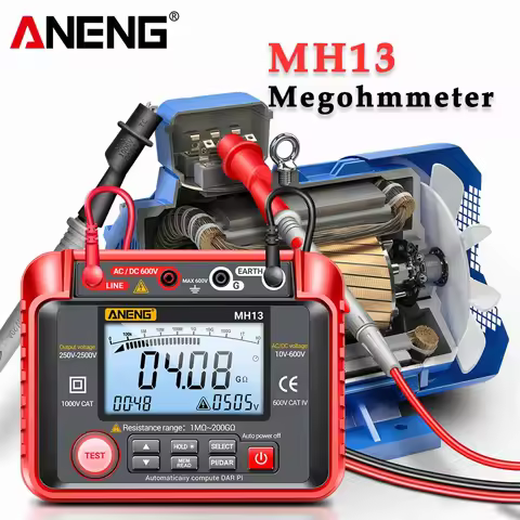 ANENG MH13 Digital Multimeter Megometro Ohm Tester Insulation Earth High Megohmmeter Tool Voltage Me