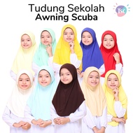 Tudung Sekolah Awning Scuba/ tudung sekolah rendah