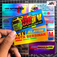 ( isi 20 stiker ) STICKER HOLOGRAM CCTV TRUK stiker truk oleng setiker CCTV OYI PAKET
