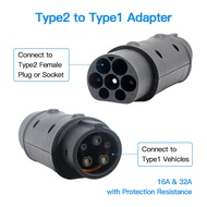 Kolanky 32A 7.2 KW Type 2 to Type 1 Adapter  Type 1 To Type 2 Conventor Type 2 To GBT Adapter Chargi