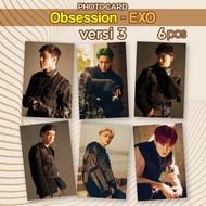 (ISI 6 PCS) Photocard EXO Obsession - Photocards KPOP EXOL Chanyeol Kai Sehun Baekhyun Chen Suho