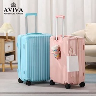 AVIVA Luggage 20/24/28inch Cup Holder Multifunctional Suitcase Lightweight Luggage Travel Bag