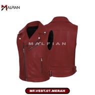 Men's Leather Vest Rock N Roll Vest Men's Synthetic Leather Vest Faux Synthetic Leather Motorcycle V