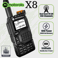 Motorola Walkie Talkie X8 10W AM/FM 5500mAH VHF/UHF One-Click Frequency Measurement 200CHS 15KM Two-