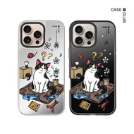 CaseClub Iphone Case Bicolor Cat Life Glass For i17 Pro Max/i17 Pro/i17 Air/i17