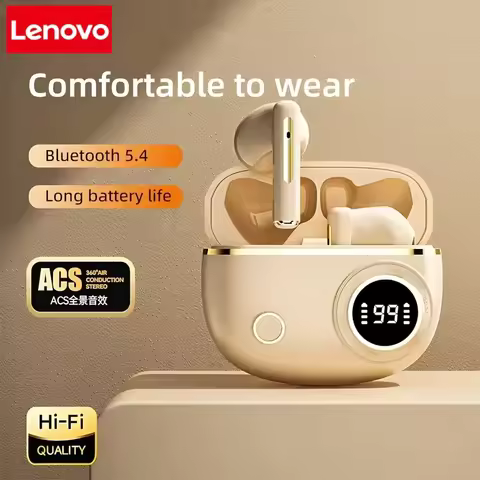 Lenovo TWS Wireless Bluetooth Headset LED Dislpaly Waterproof Noise Reduction Earphone Sports Stereo
