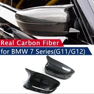 RHD Carbon Fiber Side Mirror Cover for BMW 7 Series G11 G12 2016-2022 Rearview Mirror Shells Frame R