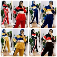 ISWARI JUMBO XXL SET + PANTS BABYTERRY WOMEN'S TRAINING SUIT WOMEN'S SPORTS SUIT 4 COLORS
