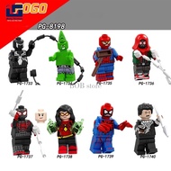 clearance【sale】Minifigures Superhero Building Blocks Figurine Venom Hulk Spider-Woman Toy