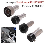 49Mm 51Mm For Yoshimura R11 R55 R77 Removable DB Killer Exhaust Pipe Moto Catalyst Escape