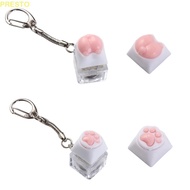PRESTO Pink Cat Claw Keycap Key Chain, Silicone Cat Paws Corgi Buttock Cat Paws Corgi Buttock Keycap