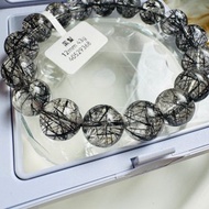 天然蕾絲交織黑髮晶12mm43g抵擋負能避邪防小人黑暗中勇氣突破