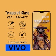 TEMPERED GLASS ESD ANTI PRIVACY VIVO Y53 Y12S Y15S Y17S