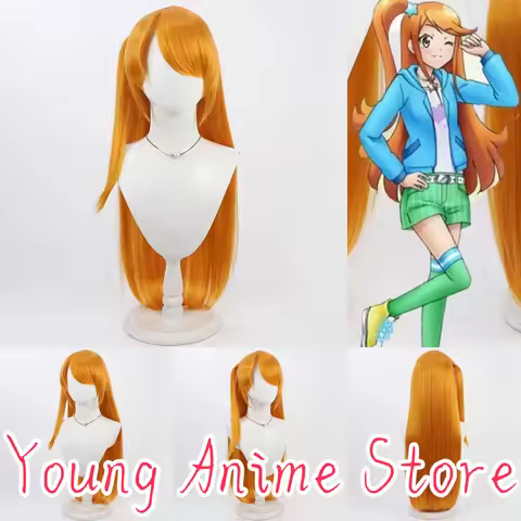 Young-Anime Pretty Rhythm: Rainbow Live Amamiya Rizumu Cosplay Wig Braid Costume Prop Wigs + Cap
