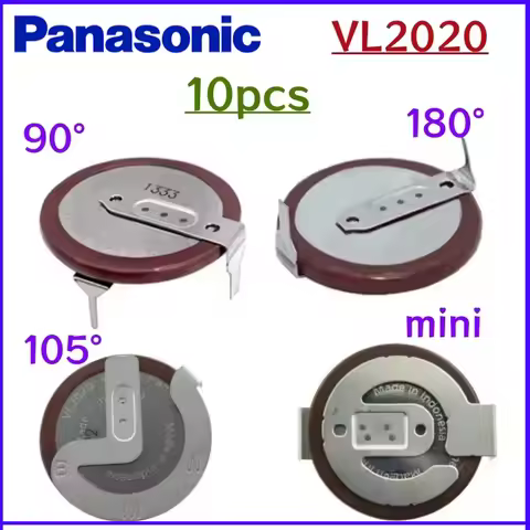 10pcs Original Panasonic VL2020 2020 rechargeable battery With Legs 90 degrees 105 degrees 180 degre
