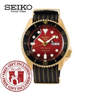 Seiko SRPH80K1 Men's Seiko 5 Sport Brand May Red Special Limited Edition Nylon Strap Watch